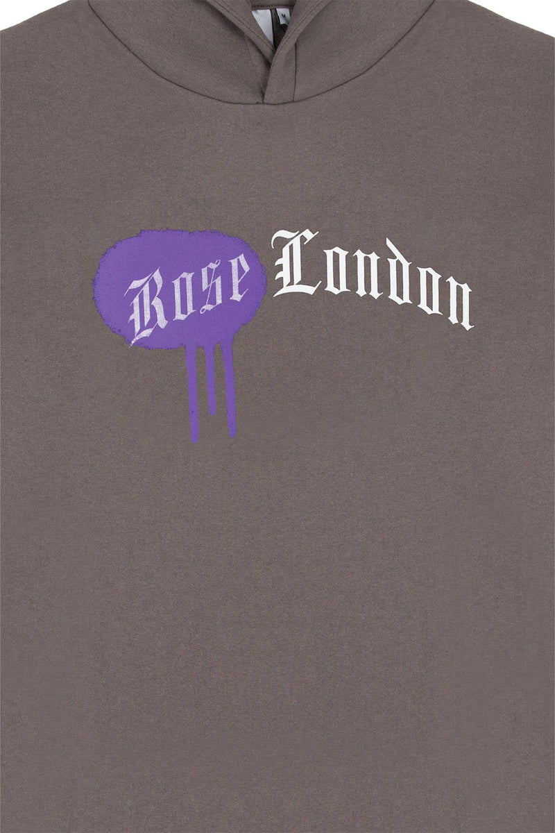 Palm Angels London Sprayed Hoodie Black/Purple