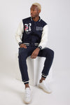 FLOURISH VARSITY JOGGER - NAVY