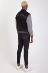 FLOURISH VARSITY JACKET - BLACK - Rose London