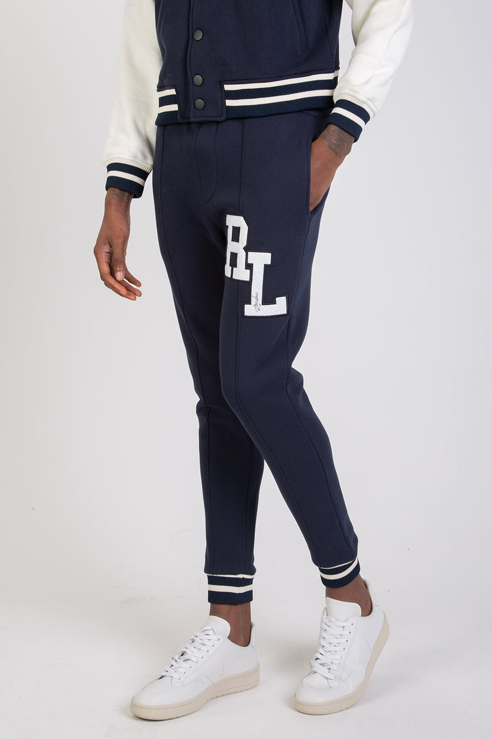 RL COLLEGIATE JOGGER - NAVY – Rose London